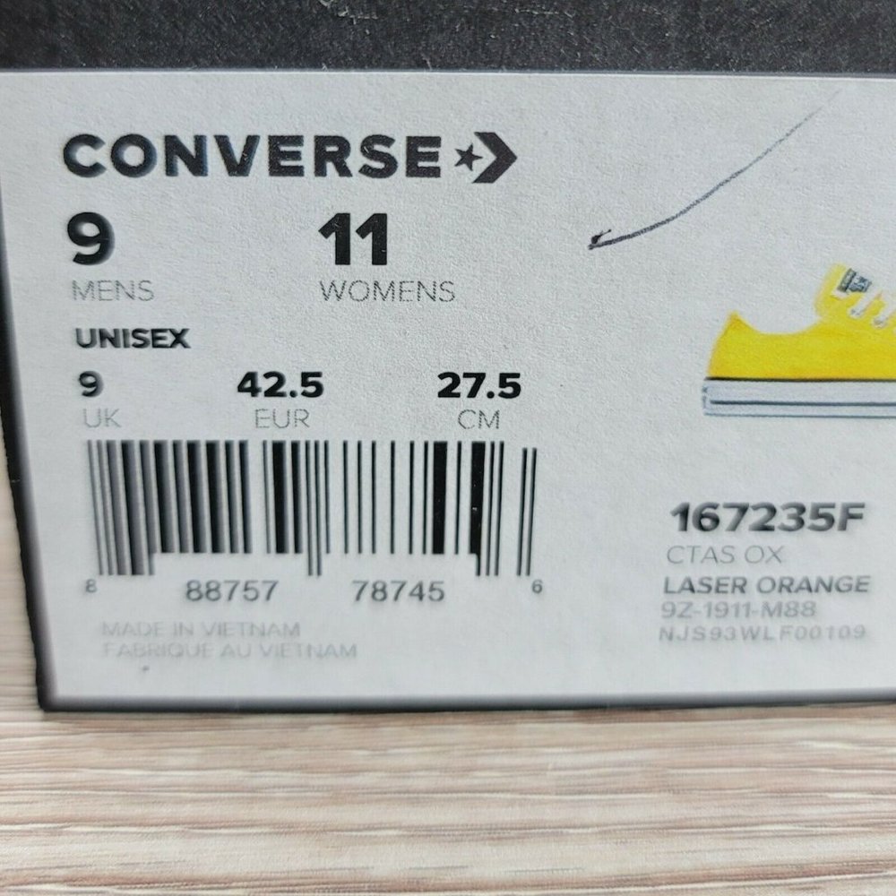 NEW Converse Chuck Taylor CTAS OX Low Laser Orange Men's Athletic Casual - Picture 8 of 10